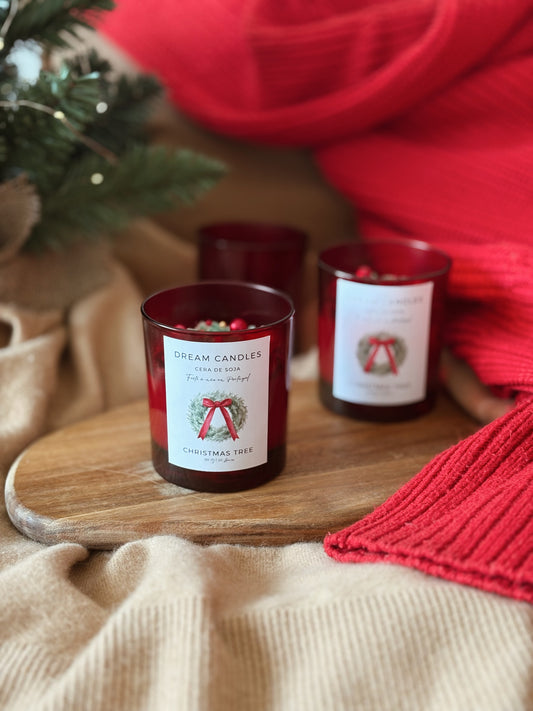 VELA EM COPO COROA DE NATAL