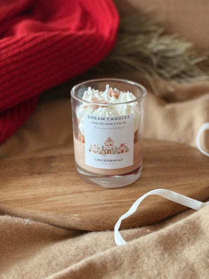 VELA EM COPO GINGERBREAD