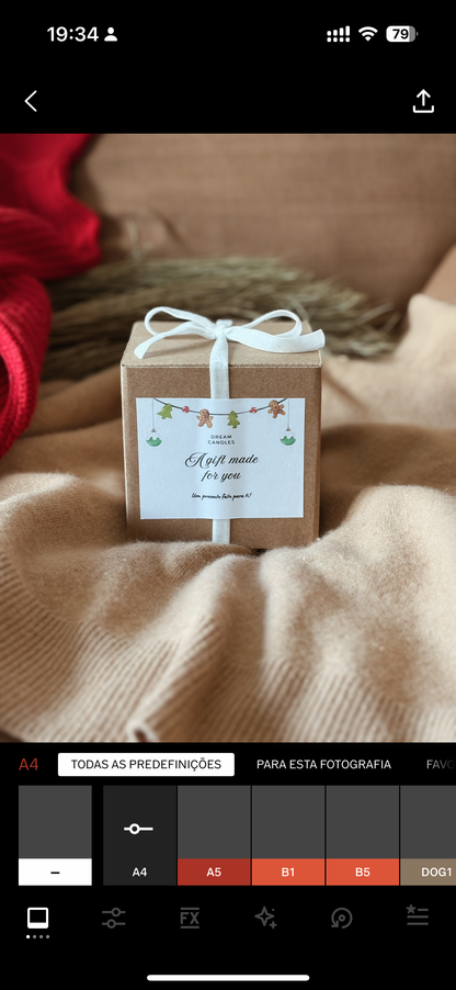 VELA EM COPO GINGERBREAD