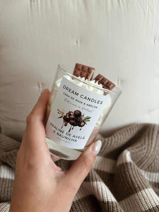 VELA EM COPO CHOCOLATE